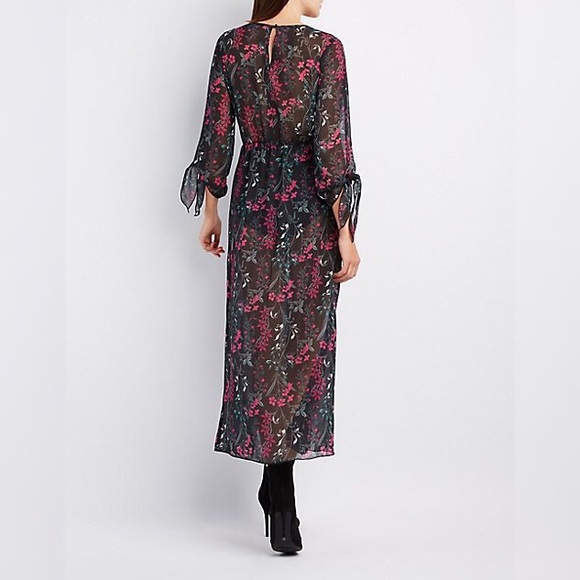 Floral V-Neck Maxi Dress - Picture 2 of 2